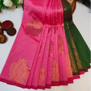 Borderless Soft Silk Bridal Saree