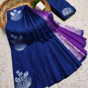 Dark Blue Soft Silk Saree