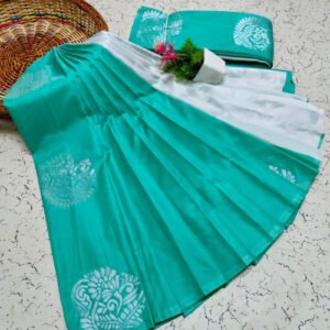 Green Soft Semi Silk Saree