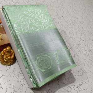 Light Green Bridal Silk Saree