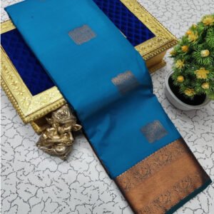 Mysore Blue Soft Silk Saree