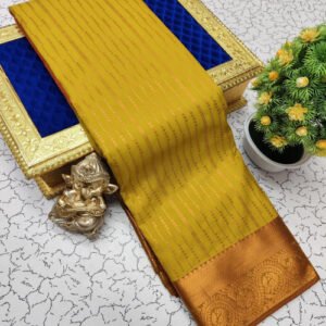 Mysore Yellow Soft Silk Saree