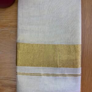 Silver Kara Cotton Kasavu Saree