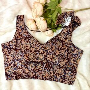 Cotton Kalamkari Printed Blouse – Free Size