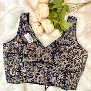 Cotton Kalamkari Printed Blouse – Free Size